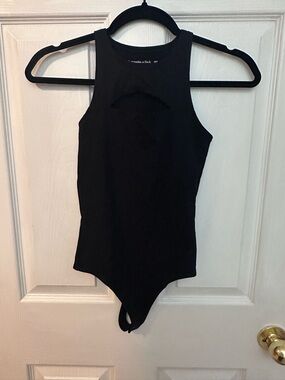 Abercrombie & Fitch Black Tank Style One-Piece Bodysuit